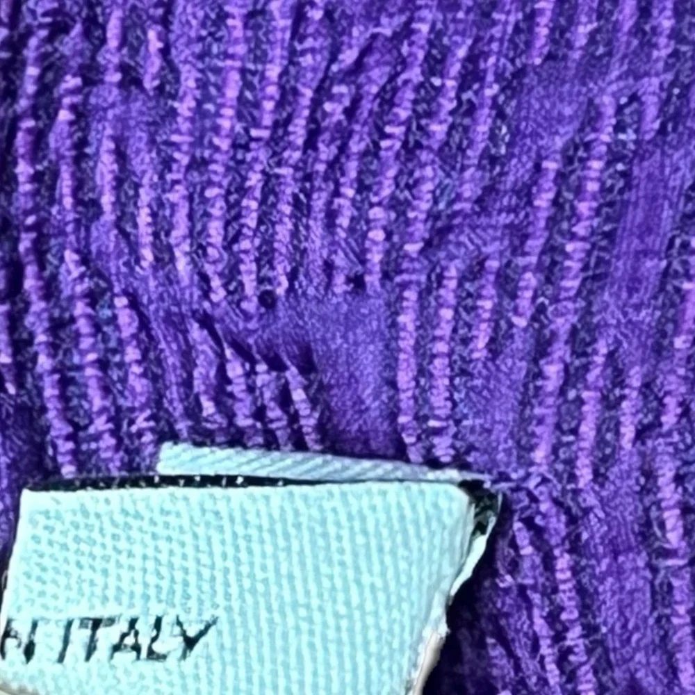 Yves Saint Laurent Purple Textured Pencil‎ Skirt Spring Eté 2012 Made in Italy